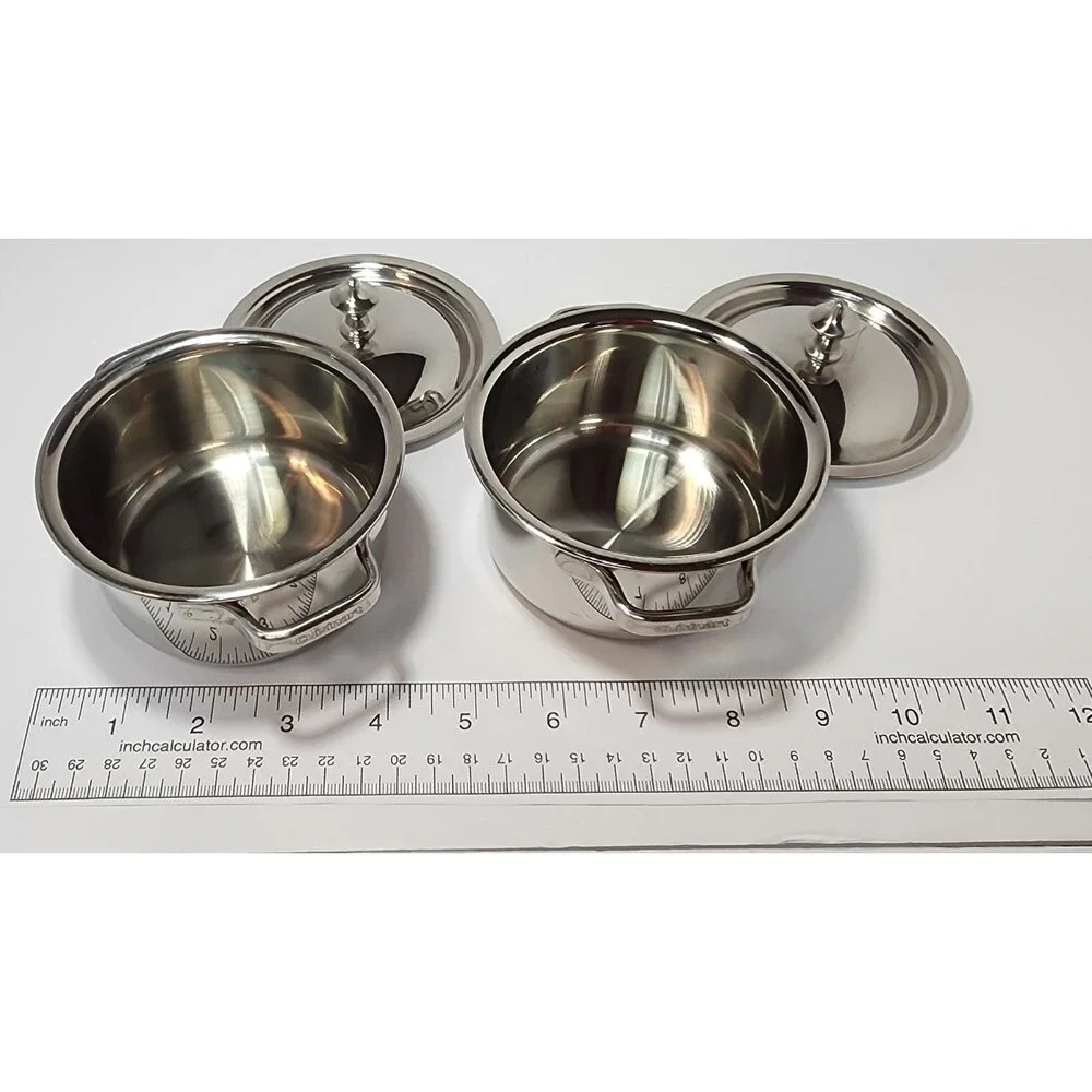 Cuisinart Stainless Steel Mini Dutch Ovens 2pack OB Model 7MS2-32(.32 Qt)